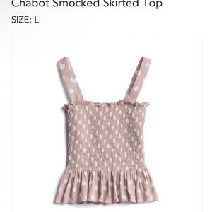 Sophie Rue, Large, NWT, Mauve Textured Top with White Dots